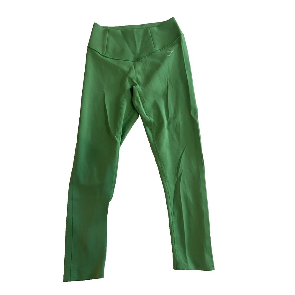 Gymshark Women's High Waisted Stretch Studio 7/8 Leggings Size Small Green